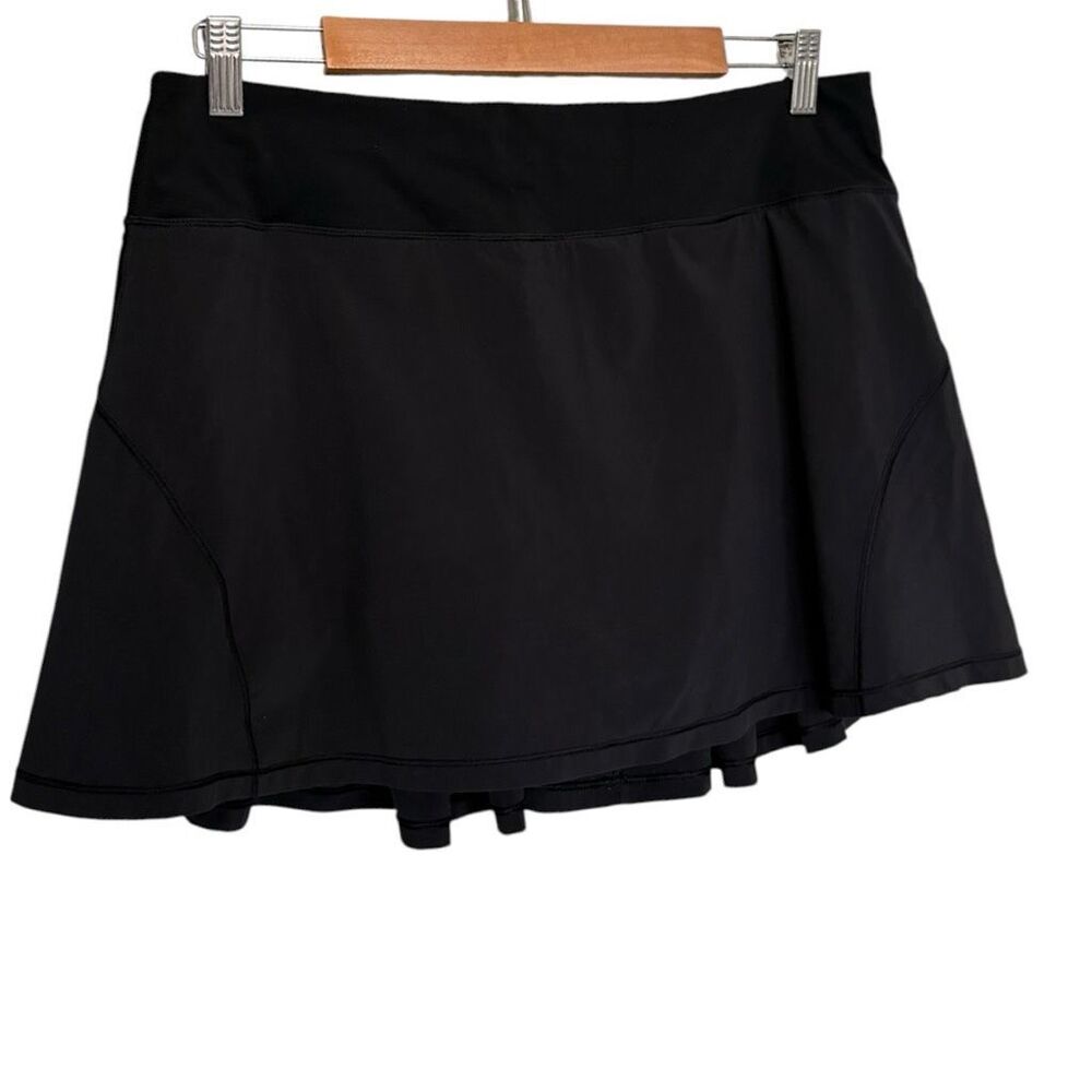 Lululemon Skort Size 10 Black Pleated back Tennis Pickleball athleisure